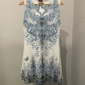 Two layers, romper dress, women size small, made in Italy by Froccella